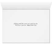 Carte de fête des pères, pêche terminée (Intérieur Horizontal (Bas))