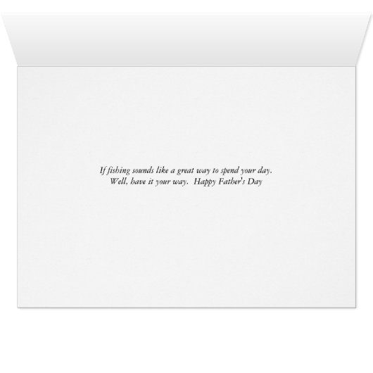 Carte de fête des pères, pêche terminée (Intérieur Horizontal (Bas))