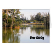 Carte de fête des pères, pêche terminée (Devant horizontal)