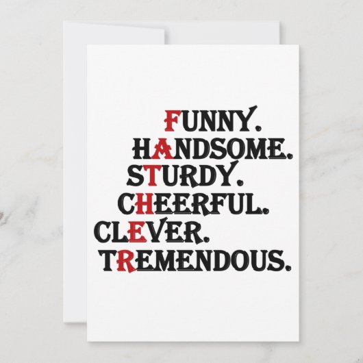 Carte de Fête des pères Père Funny (Devant)