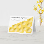 Carte de Fête des pères personnalisée au fromage (Fleur jaune)