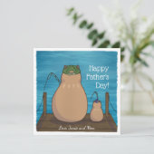 Carte de Fête des pères personnalisée Capybara et (Debout devant)