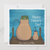 Carte de Fête des pères personnalisée Capybara et (Devant)