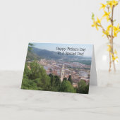 Carte de Fête des pères personnalisée Paysage (Fleur jaune)