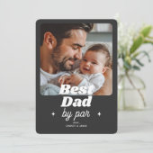 Carte de Fête des pères photo Cool Best Dad By Par (Debout devant)
