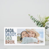 carte de FÊTE DES PÈRES photo DADA DADDY DAD BRUH (Debout devant)