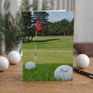 Carte de fête des pères photo de golf