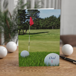 Carte de Fête des pères photo de golf pour papa de