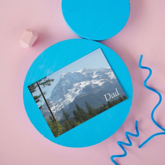 Carte de Fête des pères photo Mount Rainier