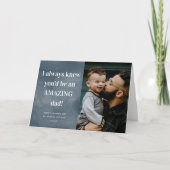 Carte de Fête des pères photo papa Extraordinaire (Devant)