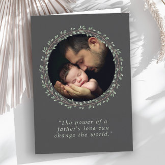 Carte de Fête des pères photo personnalisée Amour