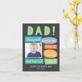 Carte de Fête des pères photo personnalisée Chatte (Fleur jaune)