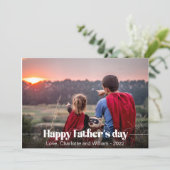 Carte de Fête des pères photo personnalisée de typ (Debout devant)