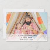 Carte de Fête des pères photo personnalisée de typ (Dos)