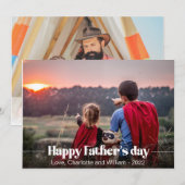 Carte de Fête des pères photo personnalisée de typ (Devant / Derrière)