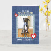 Carte de Fête des pères photo pour chien mâle pers (Fleur jaune)