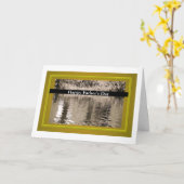 Carte de Fête des pères photo vintage Pond (Fleur jaune)