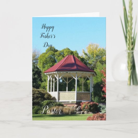 Carte de Fête des pères pliée pour Pasteur (Devant)