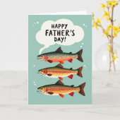 Carte de Fête des Pères Poisson (Fleur jaune)