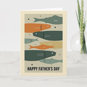 Carte de Fête des Pères Poisson Turquoise