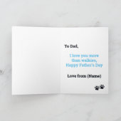 Carte de Fête des pères pour chien de taureau (Intérieur)