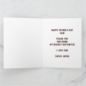 Carte de fête des pères pour entraîneur de footbal (Intérieur)