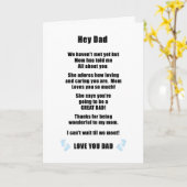 Carte de fête des pères pour futur papa (Fleur jaune)