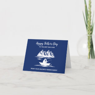 Carte de Fête des Pères pour la pêche
