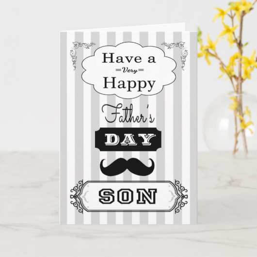 Carte de fête des pères pour le fils (Fleur jaune)