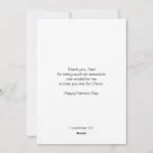Carte de fête des pères pour papa génial chrétien (Dos)