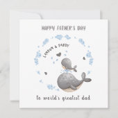 Carte de Fête des pères pour petits baleines (Devant)