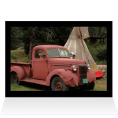 Carte de Fête des pères pour vieux camion et grand (Intérieur Horizontal (Haut))