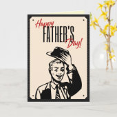 Carte de fête des pères rétro (Fleur jaune)