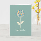Carte de Fête des Pères Rétro avec des Fleurs (Fleur jaune)