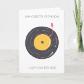 Carte de Fête des pères Retro Vinyl Funny (Devant)