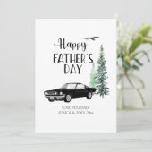 Carte de fête des pères simple pin noir (Debout devant)