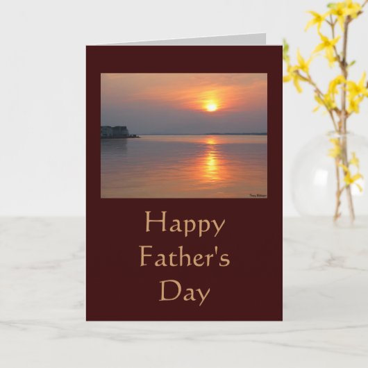 Carte de Fête des pères Sunset Happy (Fleur jaune)