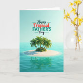 Carte de Fête des Pères Tropicale Design (Fleur jaune)