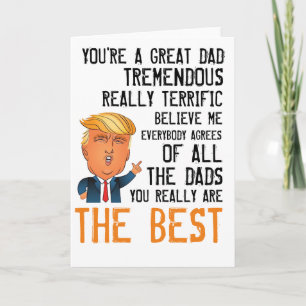 Carte de Fête des pères Trump amusante