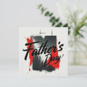 Carte de Fête des pères typographique moderne (Debout devant)