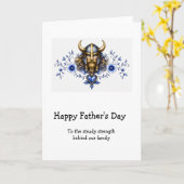 Carte de Fête des Pères Viking (Fleur jaune)