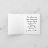 Carte de fête des pères visage de lion (Intérieur)