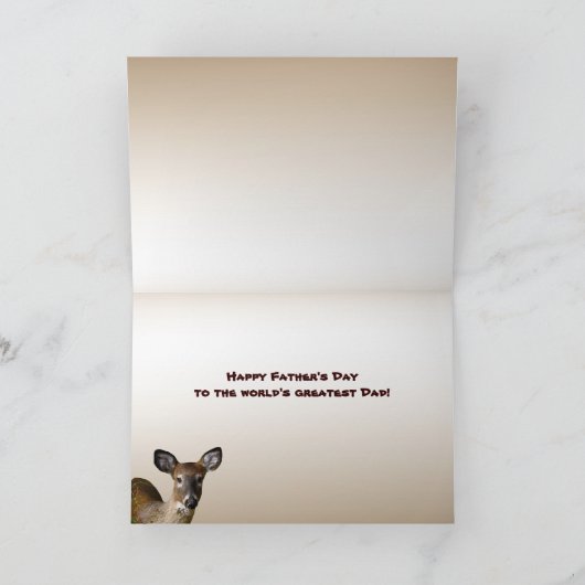 Carte de Fête des pères Young Deer (Intérieur)