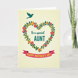 Carte de Fête des Tantes avec tout mon cœur