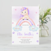 Carte de fête d'Imaginaire pour filles avec étince (Debout devant)