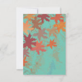 Carte de fête d'invitation Feuille automne (Dos)