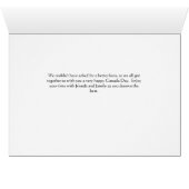 Carte de fête du Canada pour les chefs avec origna (Intérieur Horizontal (Bas))