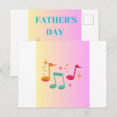 Carte de fête du père avec musique (Devant / Derrière)