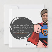 Carte de fête du père du père du super-héros (Dos)