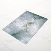 Carte de fête Eid Mubarak en marbre argenté (Rotation)